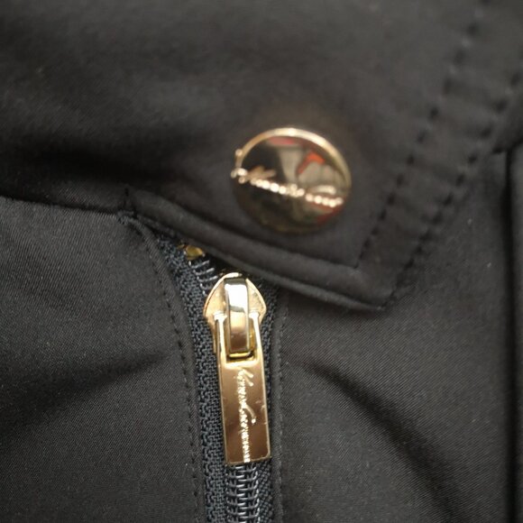 Kenneth Cole Reaction Ladies Size Large Lined Black Packable Hood Jacket - Picture 9 of 12